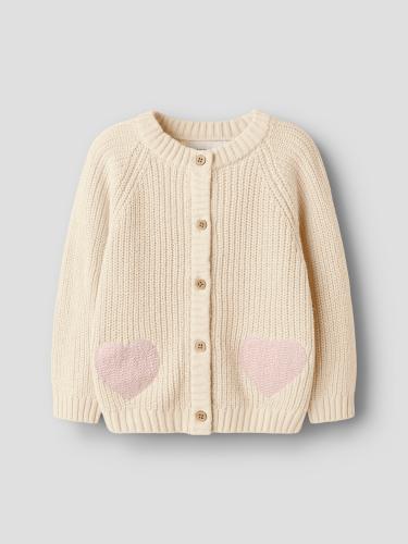 Kofta ribbstickad - Hjärtan