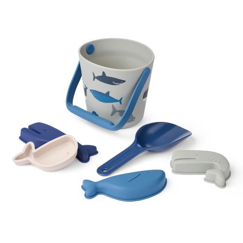 GILMA Strandleksaker - Shark/Dove blue