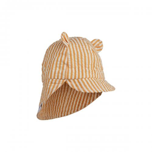 Gorm sun hat - mustard/white