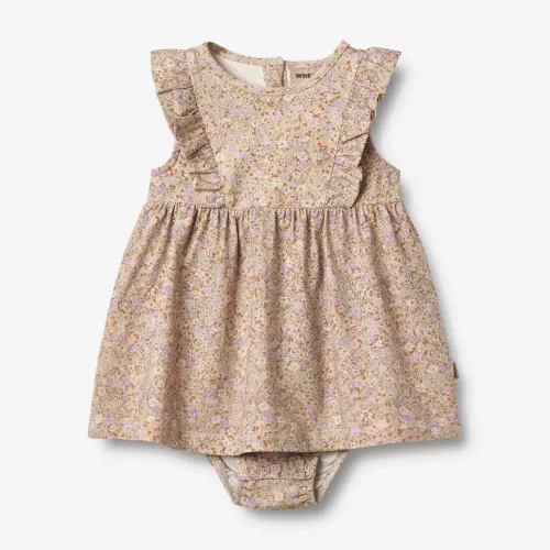 Klänning med body Vianna - Lilac flower meadow