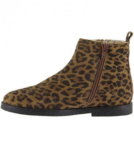 Boots - Leopard-fodrad