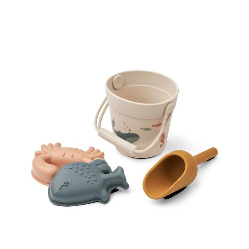 Mini strandset, silikon - Sea creature - Liewood