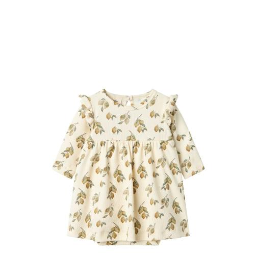 Klänning citroner, inbygd body - Turtledove lemon