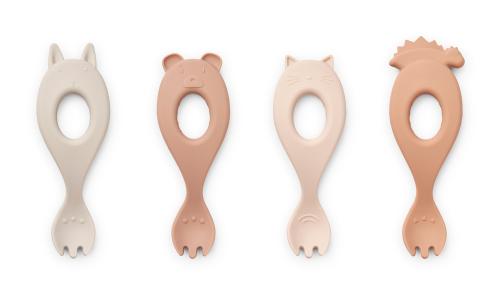 Liva, Gaffel, 4-pack, Rose multi mix