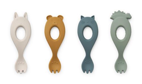 Liva, Gaffel, 4-pack, Faune green multi mix