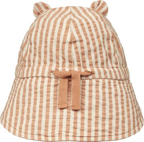 Gorm  Vändbar Solhatt - Stripe: Tuscany Rose/Sandy