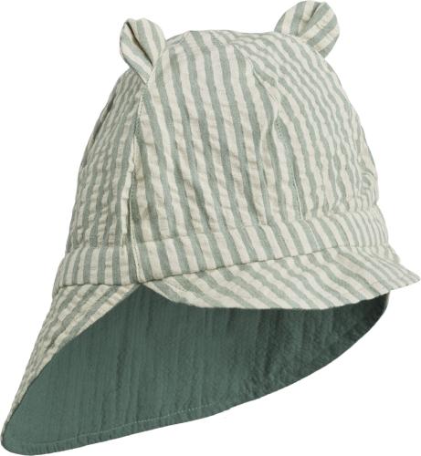 Gorm Vändbar Solhatt Stripe: Pepparmint/Sandy