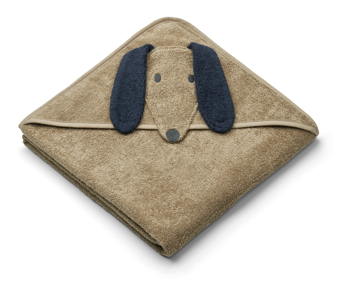 Augusta hooded towel - Dog/Oat mix
