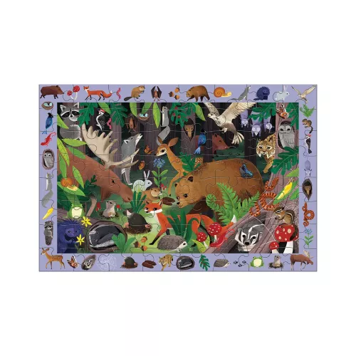 Sök och hitta pussel - Skogsdjur 64 bitar