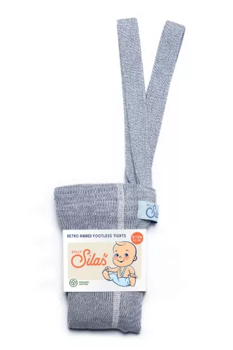 Footless cotton tights, Marshmallow sky - Silly Silas
