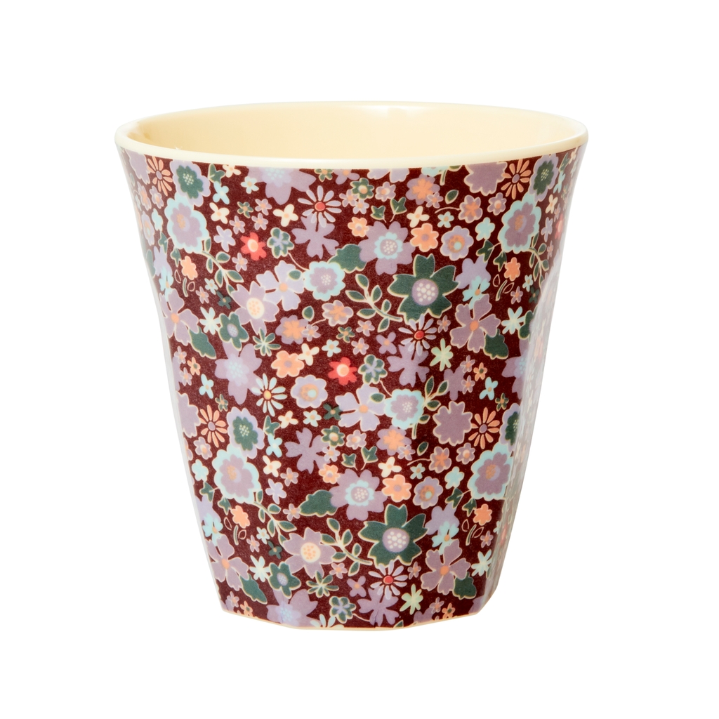 MEDIUM MELAMINKOPP - Höst blommönster