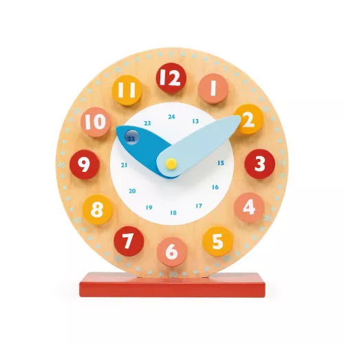 Klocka i trä - lär dig klockan - Mentari