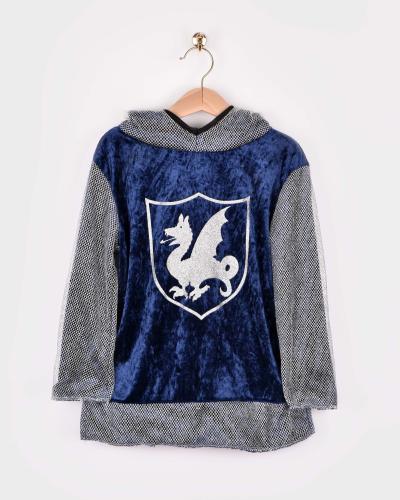 Riddartröja med huva Blå