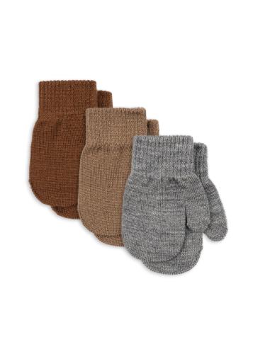 Konges Slöjd tumvantar - Ull/Akryl - Filla - 3-pack