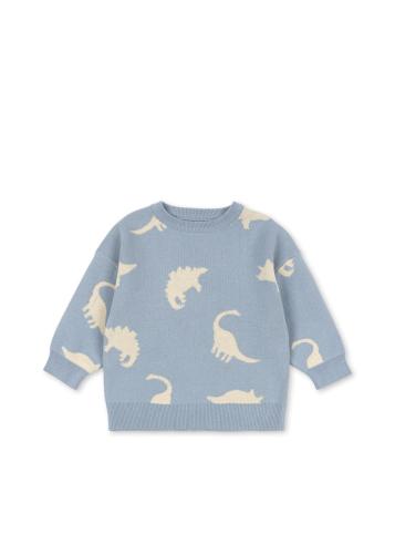 Stickad sweater, Lapis - Dino mist