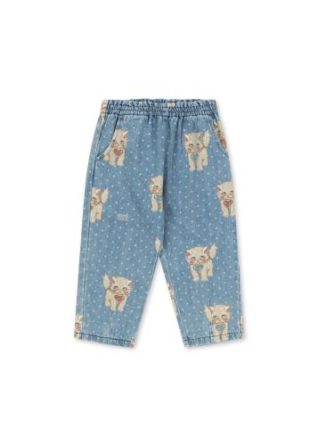 Magot Frill Pants Denim - katter