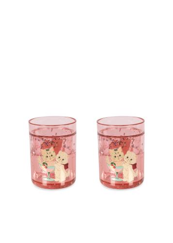 2-pack glittermuggar - Rose cat
