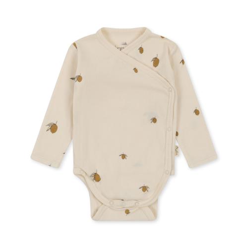 Konges slöjd - Omlottbody Newborn Gots - Lemon