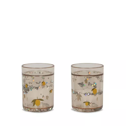 2-pack glittermuggar - Lemon