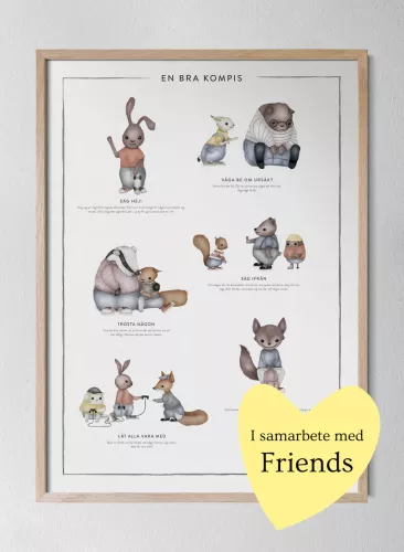 En bra kompis, 50x70 cm affisch, Kunskapstavlan