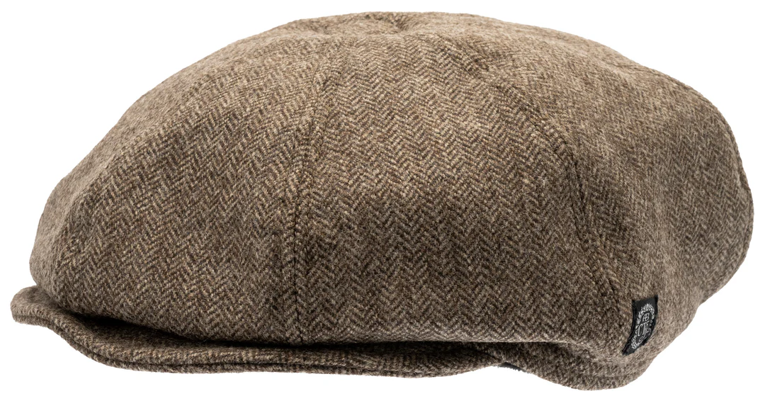 Theodor Jr. Herringbone Brown - gubbkeps fodrad