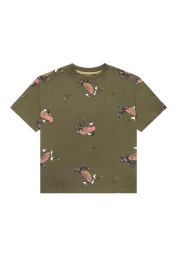 Lex, Oversized kortärmad t-shirt - Ivy Green HotDog
