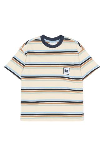 T-shirt Stu randig - Gardenia striped