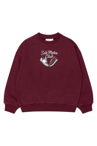 Vitalio sweatshirt sneaker - Vinröd