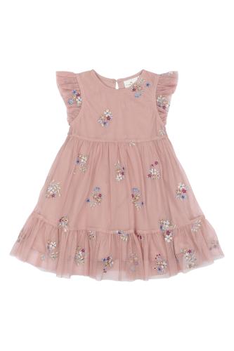 Nadia, Klänning blommor - Adobe rose