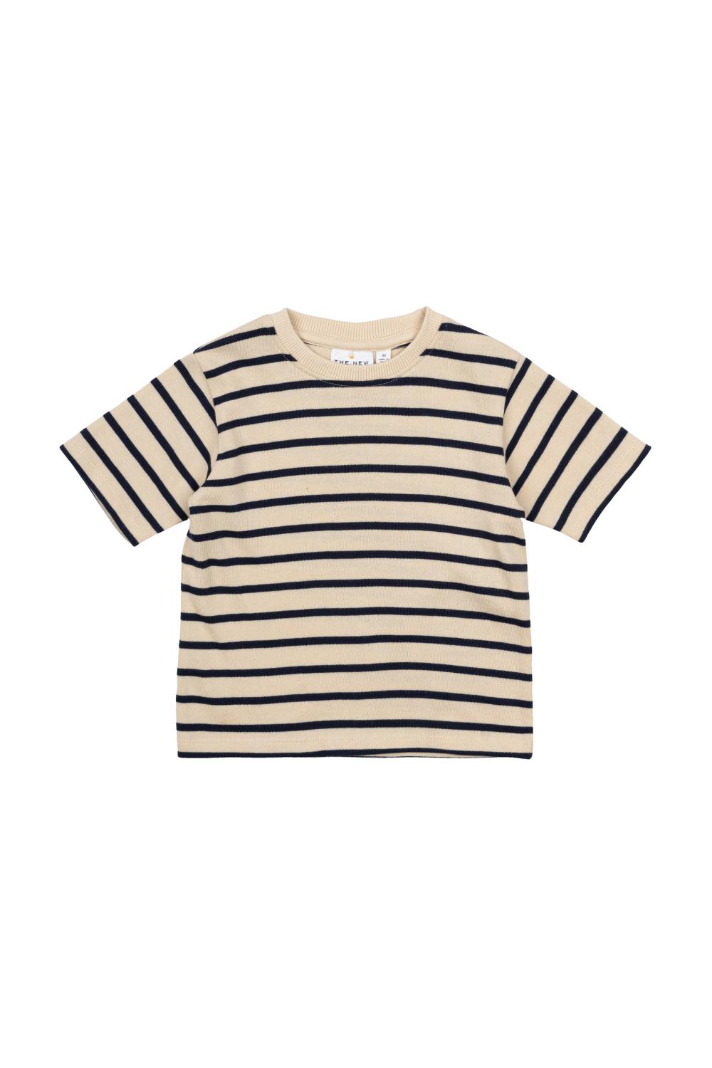Oversized t-shirt, Nat - Mood indigo striped