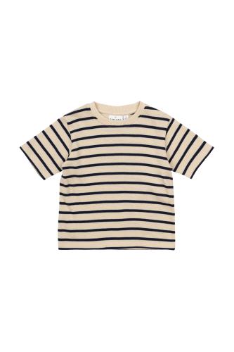 Oversized t-shirt, Nat - Mood indigo striped