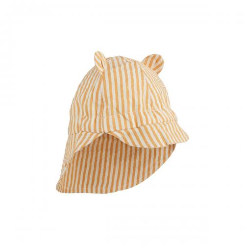 Solhatt Gorm - stripe Mustard/white