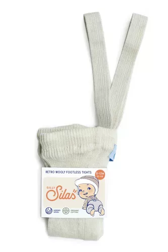 Wooly Footless wool tights - Cream blend - Silly Silas