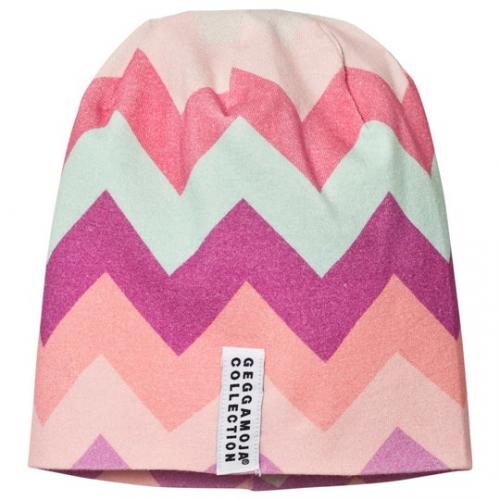 Mössa zick zack rosa