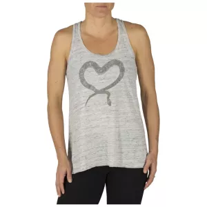 Heart Henna Tank | Gray Marble | L