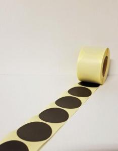 Täcklappar rund svart 45mm 500/rl