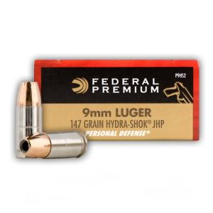 Federal Premium 9mm 147gr Hydra-Shok JHP