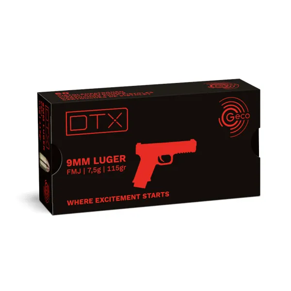 Geco 9mm 115gr FMJ DTX