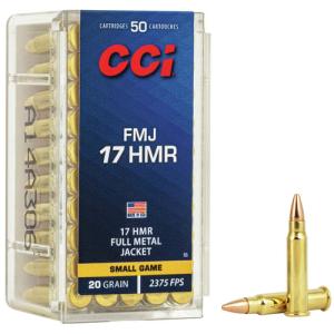 CCI Small Game Ammo 17 HMR FMJ 20gr 50st