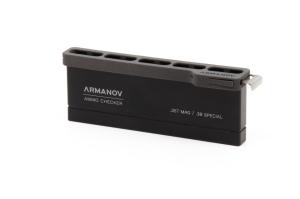 Armanov Gaug Box 10rd pockets with plastic lid and OAL Check | .357mag/.38spl