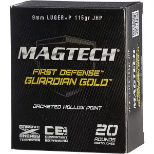 Magtech 9mm 115 +P Guardian Gold 20st