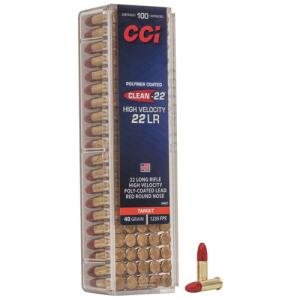 CCI .22lr Clean Target Ammo Poly-Coat Led Red RN 40gr/100st