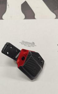 VX7 PCC Magpouch | PCC Glock Right hand | Black CF/Red