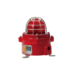 Qlight QNE explosionssäkert LED signal-/varningsljus, AC 110-230 V, Röd, Aluminium