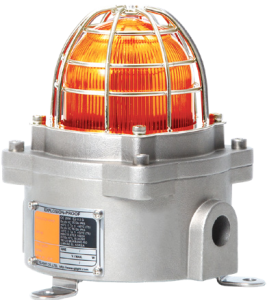 Qlight QNE explosionssäkert LED signal-/varningsljus, DC 12-24 V, Amber, SUS316L