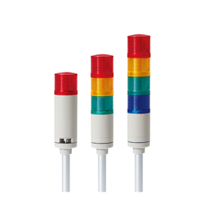 Ljustorn Ø50mm FAST LJUS - Röd/Grön, inbyggd buzzer, LED, 24VDC, IP54