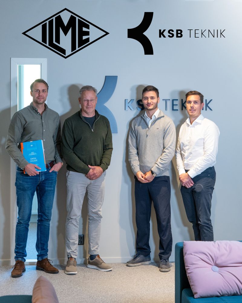 Representanter från KSB Teknik och ILME vid deras samarbete