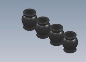 Pivot Ball 6mm (4 st). Intech BR-6/BR-6E