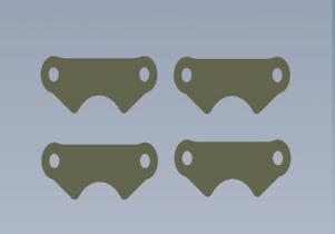 Fiber Glass Brake Plate (4 st). Intech BR-6