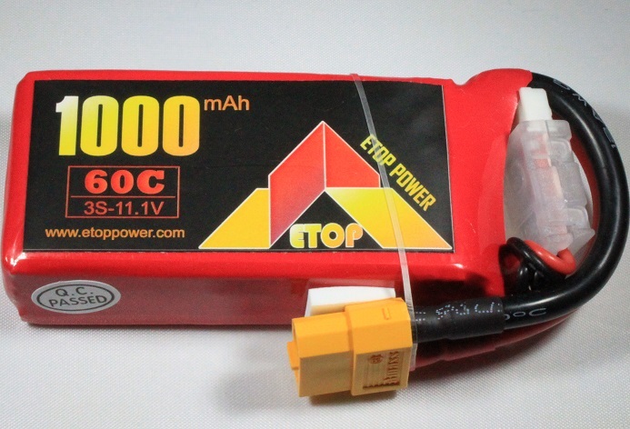 Lipo Batteri 3S 11.1V 1000mAh 60C XT60 kontakt